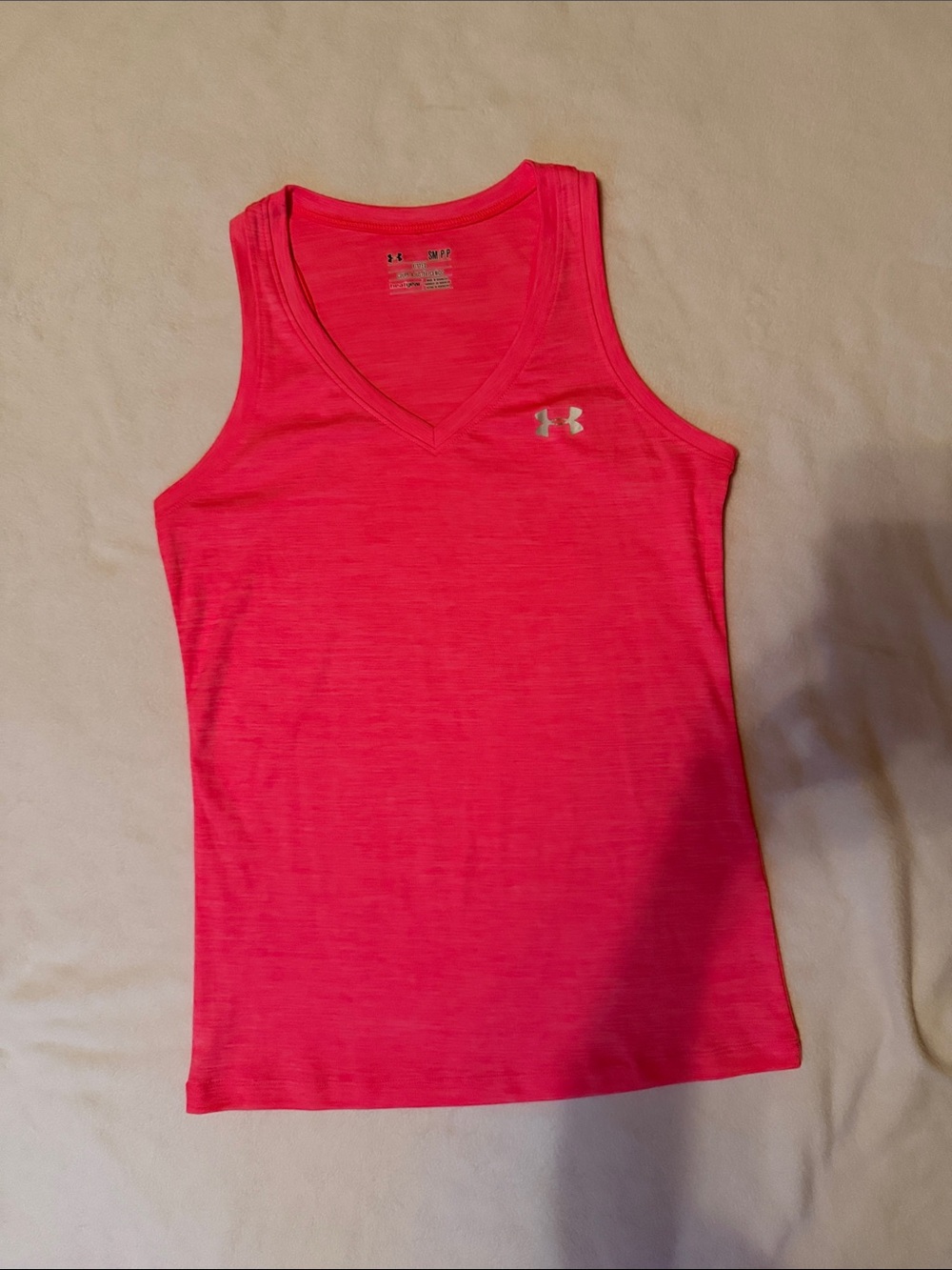 Under Armour Bright Coral V-Neck Performance Tank